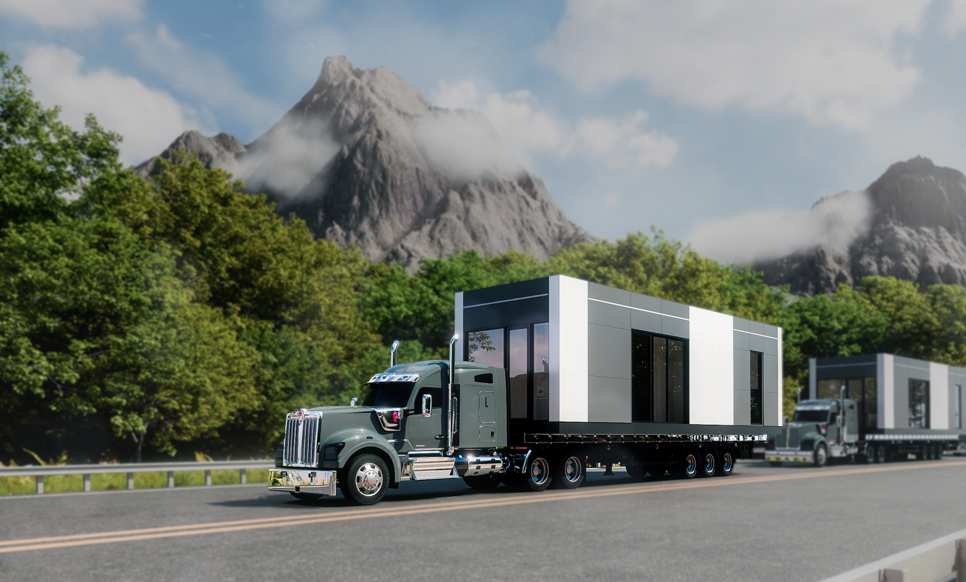 Smart, Portable, Combinable, Stackable home or garden/laneway suite powered by Voice-AI Assistant built by StrongFroce.AI in Ontario, Toronto, Ottawa - Portable transportation image2