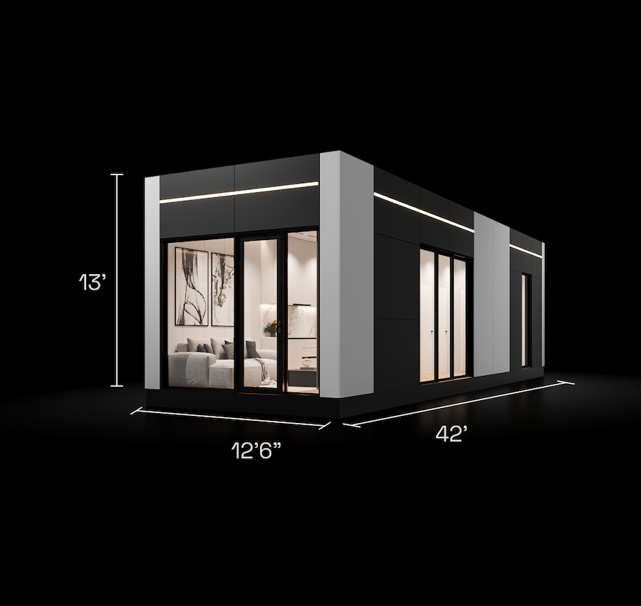 New home or garden laneway suite construction powered by Voice-AI Assistant built by StrongFroce.AI in Ontario, Toronto, Ottawa - Smart, Portable, Combinable, Stackable - Force1 Dimensions